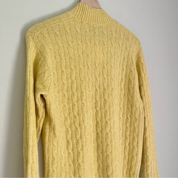 NWT J. Crew Factory Wool Mock Neck Sweater Extra Soft Yarn Yellow Small - Picture 4 of 7